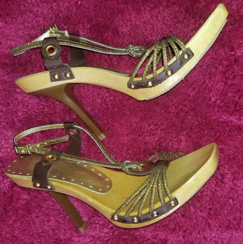 BCBGirls OpenToed Ankle Strap Shoes
